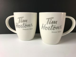 2 Tim Hortons Coffee Mugs Limited Edition No.  014 Since 1964 Depuis 1964 White