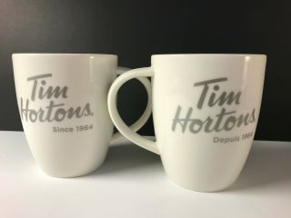 2 Tim Hortons Coffee Mugs Limited Edition No.  014 Since 1964 Depuis 1964 White 3