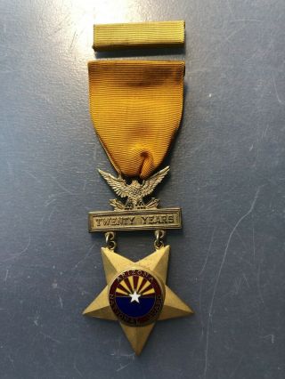 Arizona National Guard 20 Year Medal And Ribbon