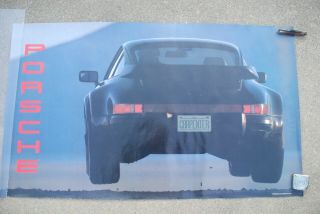 1989 Flying Porsche 911 Poster - Never Displayed