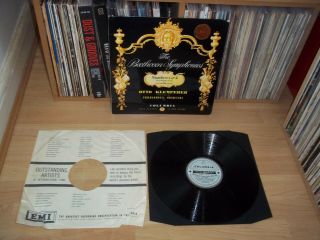 BEETHOVEN Symphonies Nos.  1 & 8 KLEMPERER UK 1958 COLUMBIA B/S SAX 2318 Ed.  1 LP 2