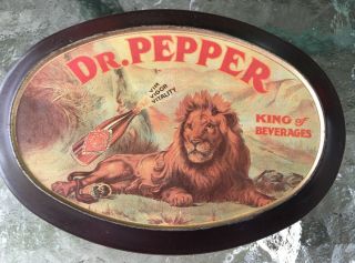 Vintage Dr.  Pepper Tin Lion 1979 “king Of Beverages”