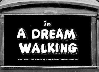 16mm Animated Cartoon Popeye In " A Dream Walking " Great Print