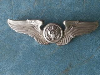 Vintage Pilot Wings Sterling Silver 3 "