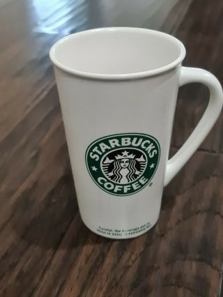 Starbucks To Go Mug 16 Oz Ceramic Tall Coffee Cup Classic Logo 2006 White Hot