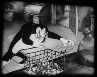 16mm TERRYTOONS NOIR cartoon MIGHTY MOUSE MEETS JECKLE AND HYDE CAT 6