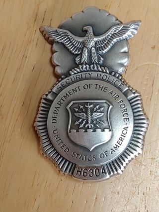 Vintage U.  S.  Air Force Security Police Badge.  Obsolete