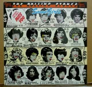 Rolling Stones Some Girls Banned Withdrawn Cover 1978 Lp W/hype Sticker