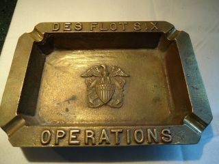 Massive Brass Bronze Ww2 Us Navy Des Flot Six Operations Sixth Fleet World War 2