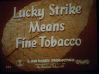 16mm Lucky Strikes Means Fine Tobacco 400 