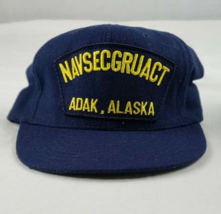 Us Navy Naval Security Group Activity 100 Wool Adak,  Alaska Snapback Hat