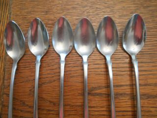 6 Oneidacraft Premier Stainless PAUL REVERE Pattern Iced Tea Spoons Flatware 2