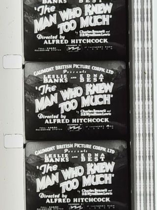 The Man Who Knew Too Much (1934) Hitchcock 16mm Feature Film