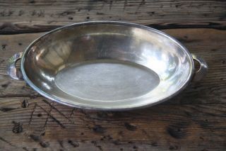 United States Navy International Silver Co Usn Mess Serving Hot Dish Plate Bowl