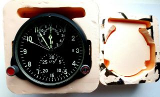 Soviet Russian CCCP USSR aircraft cockpit clock chronograph 