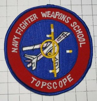 Usn Navy Military Patch Navy Fighter Weapons School Topscope