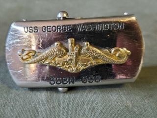 Uss George Washington Navy Belt Buckle Submachine Division