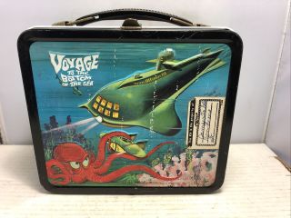 Vntg 1967 Aladdin Voyage To The Bottom Of The Sea Lunchbox No Thermos Very Good