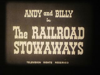 16 Mm B & W Sound 840 Castle Films Old Time Comedy Railroad Stowaways