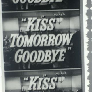16mm Film Kiss Tomorrow Goodbye James Cagney Film Noir Razor Sharp Print Exc.