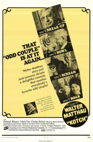 Kotch 1971 - - 16mm Feature Film - - Walter Matthau - Comedy