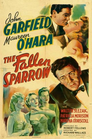 16mm Fallen Sparrow (1943).  B/w Spy,  Action Crime Feature Film.