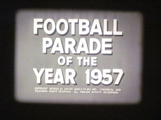 16 Mm B & W Sound 392 Castle Films Football Parade Of 1957 W/ Box
