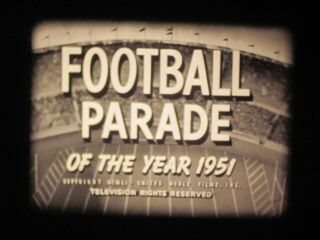 16 Mm B & W Sound 364 Castle Films Football Parade Of 1951 W/ Box