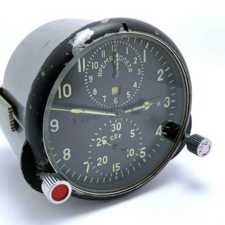 Aviation Clock Achs - 1m.  Military Chronograph From The Cockpit.  №31913