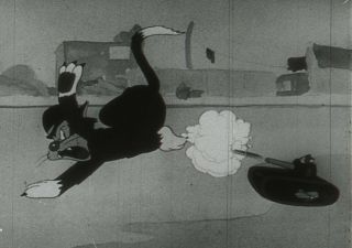 Two in one 16mm Film Mighty Mouse & Oswald Rabbit Kilkenny Cats & Fun House 5