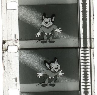 Two in one 16mm Film Mighty Mouse & Oswald Rabbit Kilkenny Cats & Fun House 6