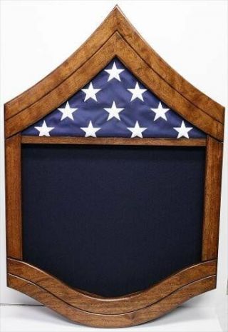Air Force Senior Master Sergeant Wood Shadow Box Medal Display Case