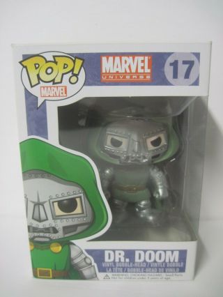 Funko Pop Marvel Universe 17 Dr.  Doom Vinyl Bobble - Head Mib 2014 Doctor Doom
