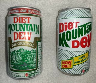 2 Diet Mountain Dew Cans Pepsi Cola Products Color