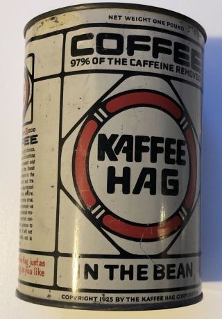 Vintage Kaffee Hag One Pound Cleveland Ohio