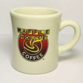 Tuxton Rounded Waffle House Restaurant Ware Coffee Cup Heavy Ceramic 10 Oz.  Mug