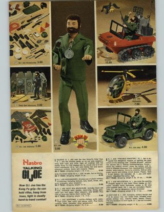 1974 Paper Ad Hasbro Action Figure G I Joe Talking Trouble Shooter Helicopter