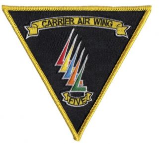 Top Gun Black Carrier Air Wing 5 Cvw - 5 Patch