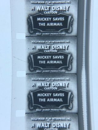 16mm Sound B/w Theatrical Cartoon Mickey Saves The Airmail Vg 1933 200”