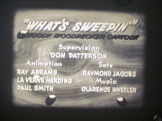 16 mm B & W Sound 510 Castle Films Woody Woodpecker What ' s Sweepin ' 1957 6