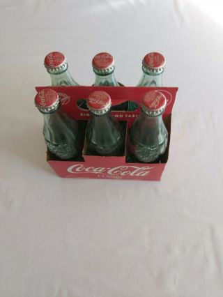 Vintage Coca - Cola Bottles 6 Pack Commemorative Set