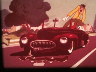 16mm Film WALT DISNEY Cartoon MOTOR MANIA 1950 Animation GOOFY Great Color 4