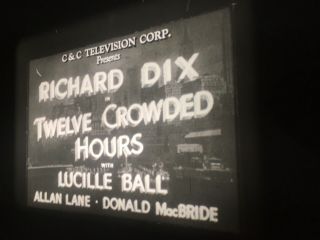 16mm B&W SOUND FEATURE - “TWELVE CROWDED HOURS” - CRIME 2x1600’ Reels ORIG.  1939 4