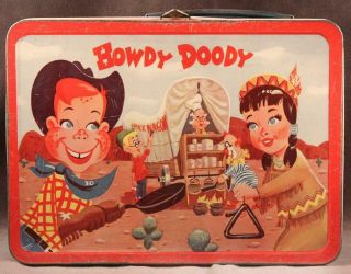 Vintage 1954 Adco Liberty Howdy Doody Metal Lunch Box