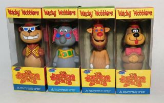 4 Piece Set Banana Splits Funko Wacky Wobbler Bobble Heads In Boxes