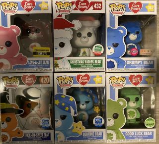 Funko Pop Care Bears Exclusives Set Of 6