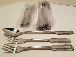 Rogers Stanley Roberts Salem Stainless Flatware 8 Ice Tea Spoons & Seafood Forks