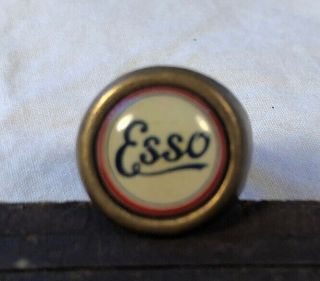 Vintage Esso Gas Station Metal Adjustable Ring Gumball Machine Oil