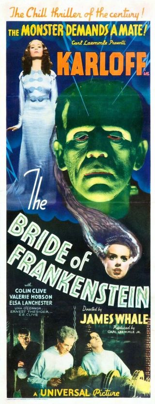 16mm B&w Sound - “the Bride Of Frankenstein” Long Version 400’ O.  B.  Nm