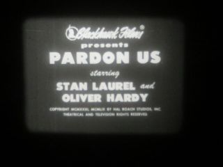 16mm Sound Blackhawk Print Laurel & Hardy " Pardon Us " 2 X 1600 